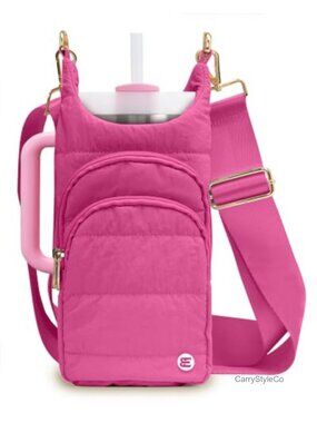 Crossbody Water Bottle Holder Sling Bag RFID Blocking 20-40 oz